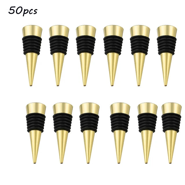 Zinc Alloy Wine Bottle Stopper Rubber Wine Stoppers Reusable Bottle Stoppers for Kitchen, Bar, Gifts, Holiday Party, Wedding