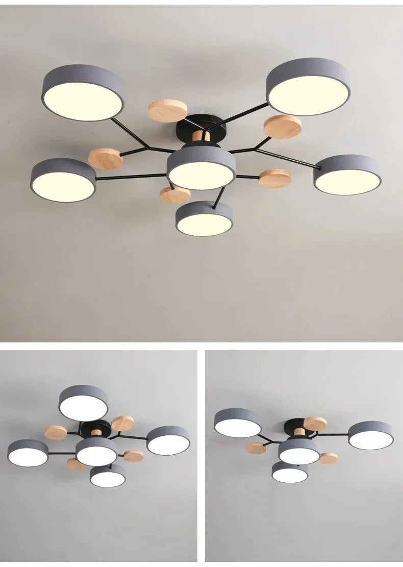 IRALAN Modern Ceiling lamp chandelier lights Macaron color LED Hanging lamps for ceiling lamps for room kitchen living room