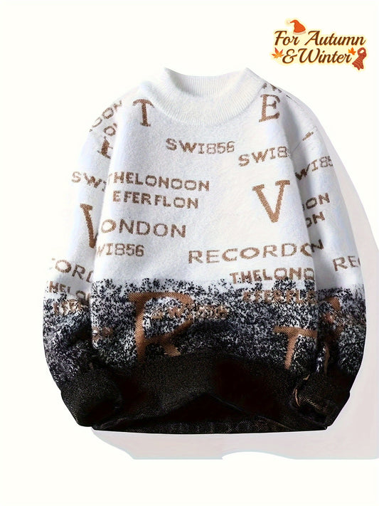 Men'S Thick Knitted Round-Neck Sweater for Autumn And Winter, Warm Innerwear[Tong Tong Bang Selection]