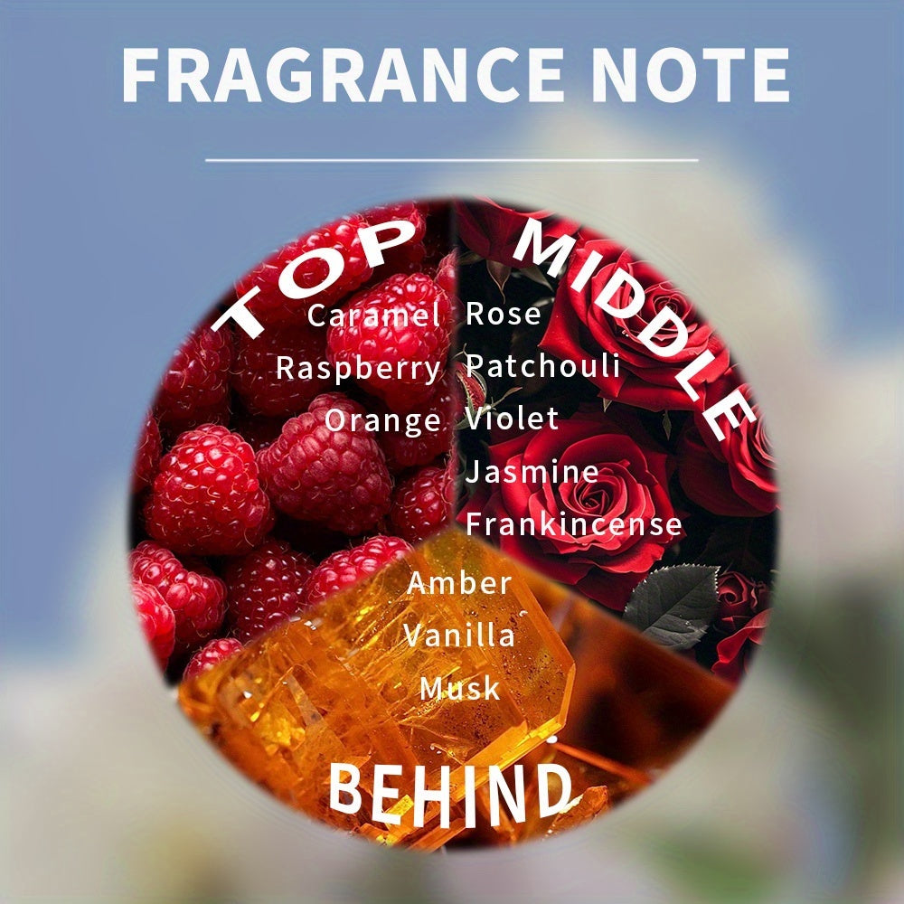 100ml Men's Long-Lasting Aromatic Woody Perfume - Fresh Natural Orange Fruity Scent with Warm Amber & Woody Notes, Luxury Gift Box for Men, Daily & Formal Use, Birthday/Christmas Gift for Men (Liquid Cologne, 5-15% Concentration, -Based Formula, Long-Las