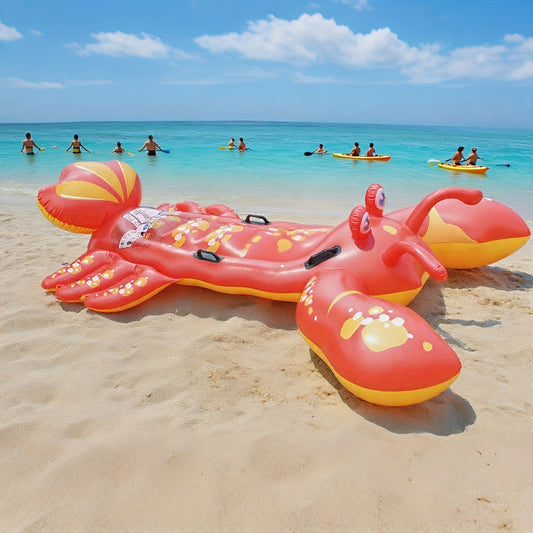1pc Extra Large Lobster Inflatable Float - 84x54 Inches (213x137cm) Heavy-Duty PVC Pool, Beach & Seaside Ride-On with Lobster Design, Floating Bed/sofa Chair For Adults - Perfect For Summer Water Parties, Pool Floats, Beach Float, Playful Design