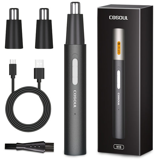 Painless Rechargeable Nose Hair Trimmer for Men and Women - Efficient Nose and Ear Hair Trimmers with Washable Cutter Head and Advanced Safety Features - Perfect Holiday Gift for Father's Day and Everyday Grooming