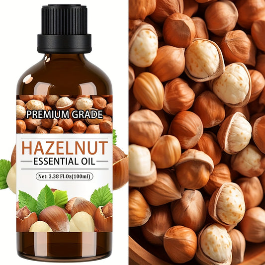 Hazelnut Essential Oil - Premium Grade, Plant extract - Moisturizing - Plant fragrance - for Light Beige, hair, nail care, yoga, shower, diffuser, humidifier, indoor space - Light Beige care, cleansing, massage essential oil