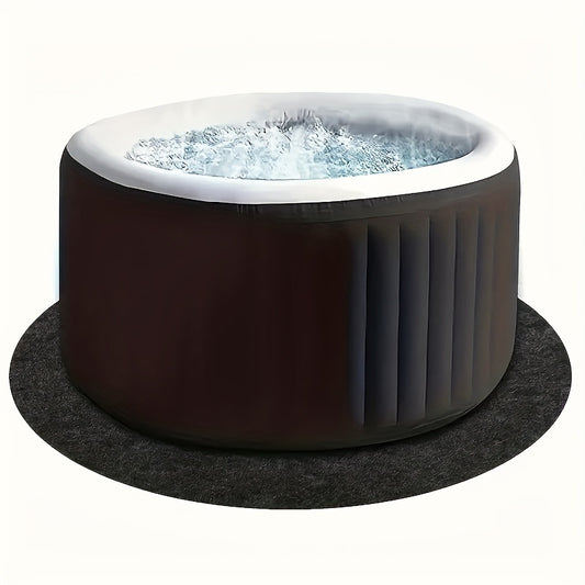 Non-Slip Round Hot Bath Mat - Waterproof, Reusable and Washable Outdoor Pool Protector, Suitable for Above Ground Pools and Spas