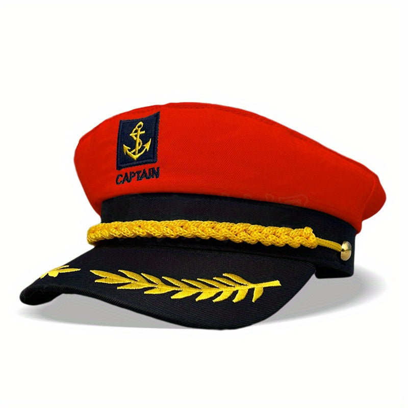 Navy Captain Hat - Flat Top Sun Hat for Outdoor Travel Leisure - Ideal Gift for Men and Women