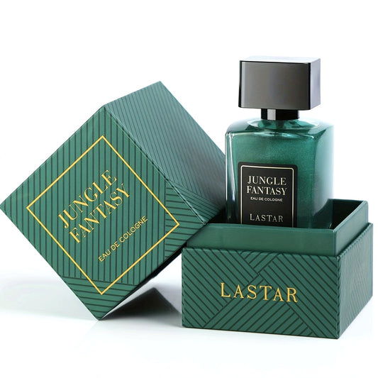 LASTAR Jungle Fantasy Pheromone Perfume for Men & Women - Marine Fougère Eau de Toilette with Sage, Lemon & Ambergris Notes, Long-Lasting Freshness, Sweat & Body Odor Control, Green Sand Textured Square Bottle in Luxury Gift Box