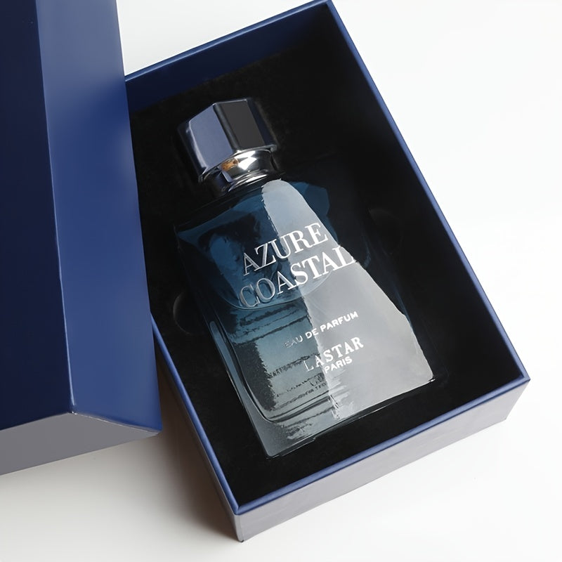 1pc Azure Coastal Cologne Perfume for Men - Long-Lasting, Durable, Gentlemanly Romance Scent with Fresh Aquatic Notes - 50ml/1.7fl.oz