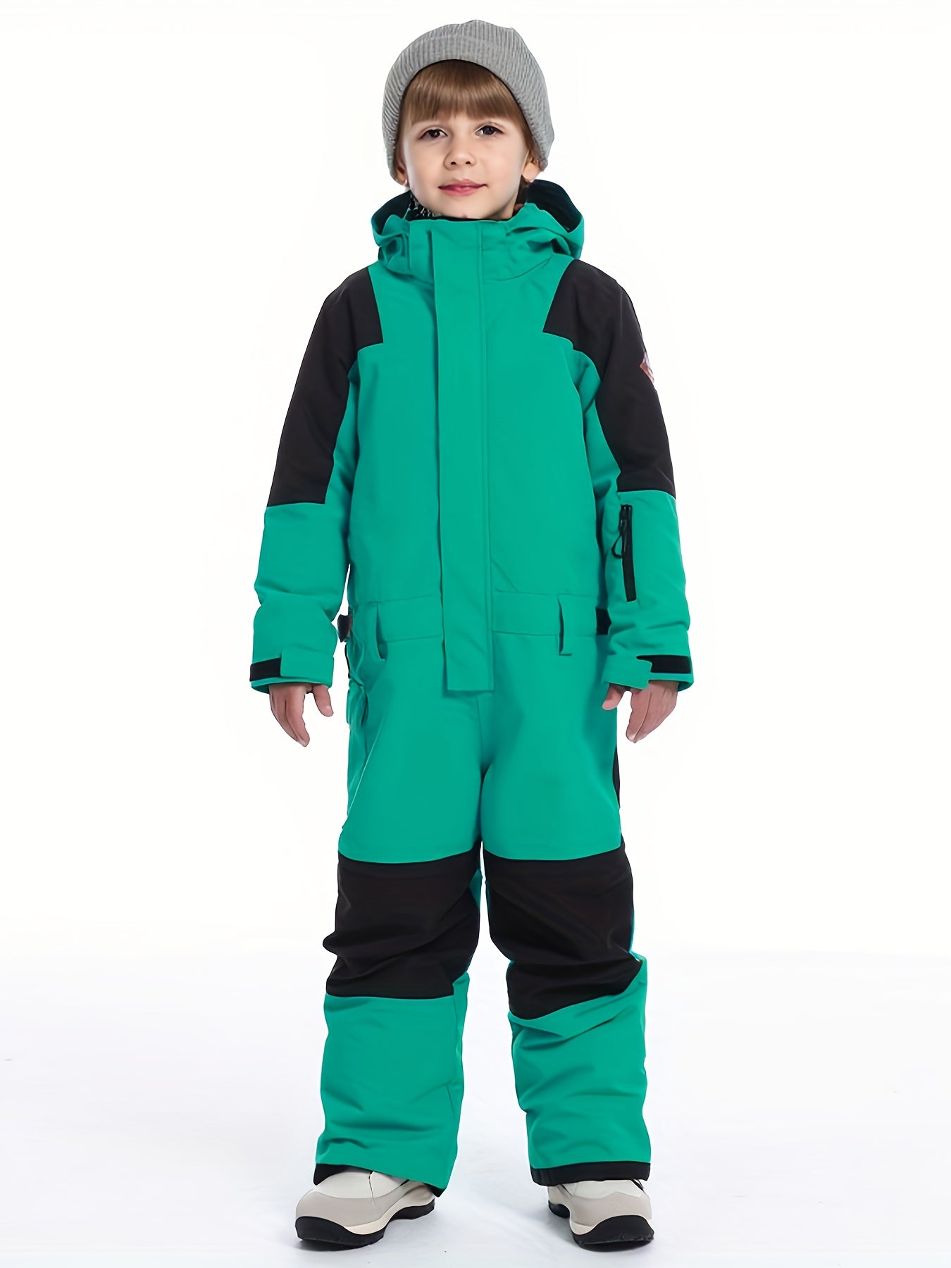 Outdoor leisure Christmas children's ski wear for boys and girls aged 3 and above, sporty and casual, suitable for outdoor activities, all-in-one pants, warm and windproof, essential for skiing., Snow Jacket For Boys, Thermals And Snow Gear For Girls, Sn