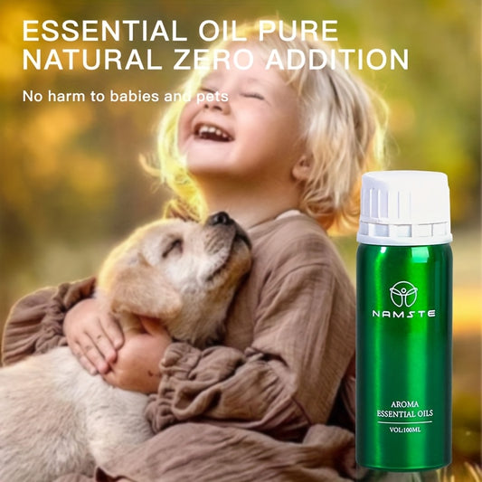 NAMSTE Hotel Replica Holiday Inn Essential Oil Trio - Long-Lasting Top, Middle & Base Notes (Purple Mist, Rose Kiss, Moonlight White Flower) - for Home, Spa, or - Elegant Green Bottle - 100ml/ 3.38fl.oz