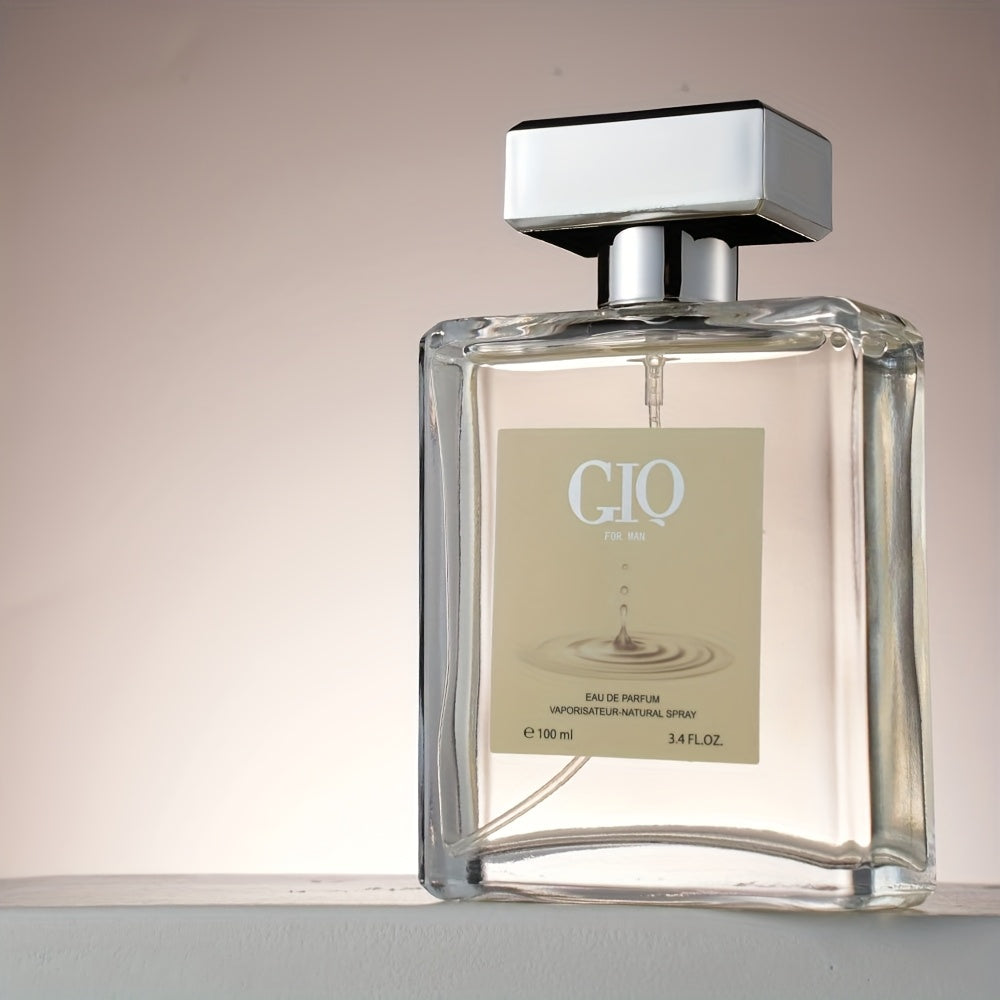 3.4fl.oz Aquatic Aromatic Eau de Parfum Spray for Men - Long-Lasting Sea Water, Lemon, Cedar & Musk Fragrance, Modern Transparent Bottle Design, Formaldehyde-Free, Ideal Gift for Christmas, Halloween, Valentine's Day, Occasion Perfume | Sophisticated Pac