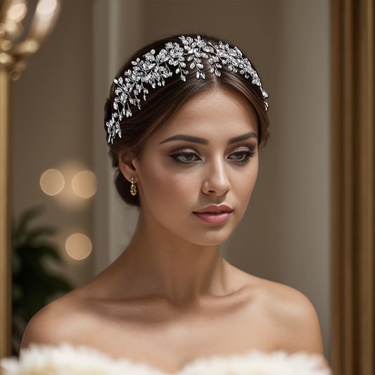 Bridal Rhinestone Wedding Romantic Elegant Hair Accessory Light Luxury Hand-Woven Styling Updo Headpiece Elegant Bohemian Wedding Dress Accessory Ball Photo Banquet Wedding Decoration HP237