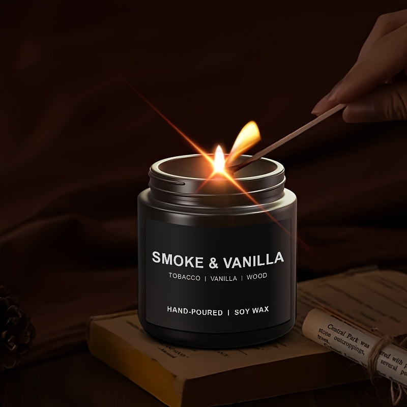 A Gift of Smoky Vanilla Scented Candles for Men, a Men'S Candle Set, Home Fragrance Candles, Perfect for Gifts for Men, Available in Single Or Four-Piece Sets, Featuring Masculine Scents. Ideal for Boyfriends Or Fathers, Suitable for Birthdays And Father