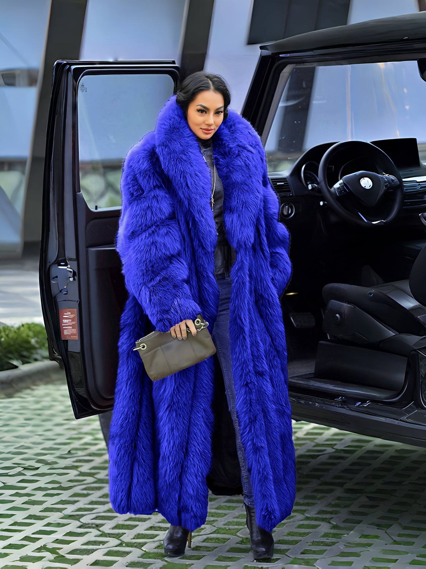 Women'S Long Formal & Casual Coat - Elegant Winter Outerwear with Front Pocket, Thick Warm Non-Stretch Fabric for Office, Parties, Everyday - Fall/Winter Clothing in Black/Other Solid Colors - Easy-Care Luxury Jacket, Ladies Winter Coats, Office Wear, Cl