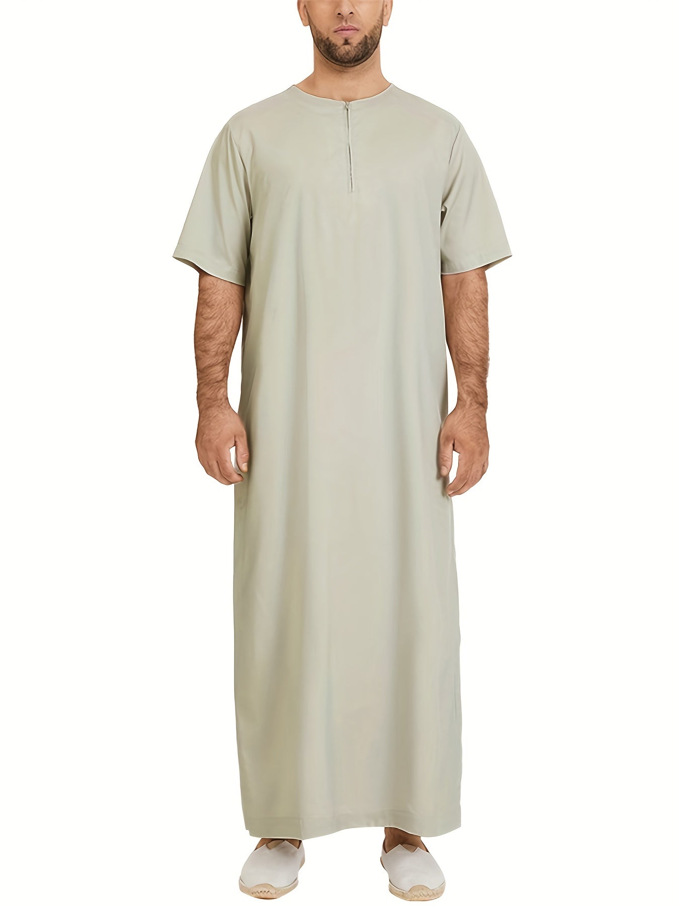 Ramadan Thobe - Exclusively Designed for Men, Long Sleeve Elegant Robe, Traditional Abaya Dress, Comfortable Clothing, Inspired by Saudi Arabic Culture, Jubba and Dishdasha Style, Perfect for Ramadan Celebrations