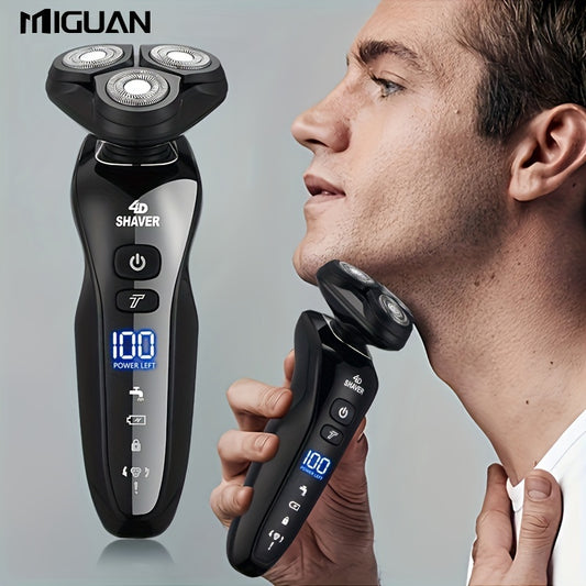 MIGUAN Electric Razor For Men, Dry & Wet 3D Men Electric Shaver Rechargeable Rotary Shaving Machines, Father's Day Gift For Father Dad Men Husband Boyfriend