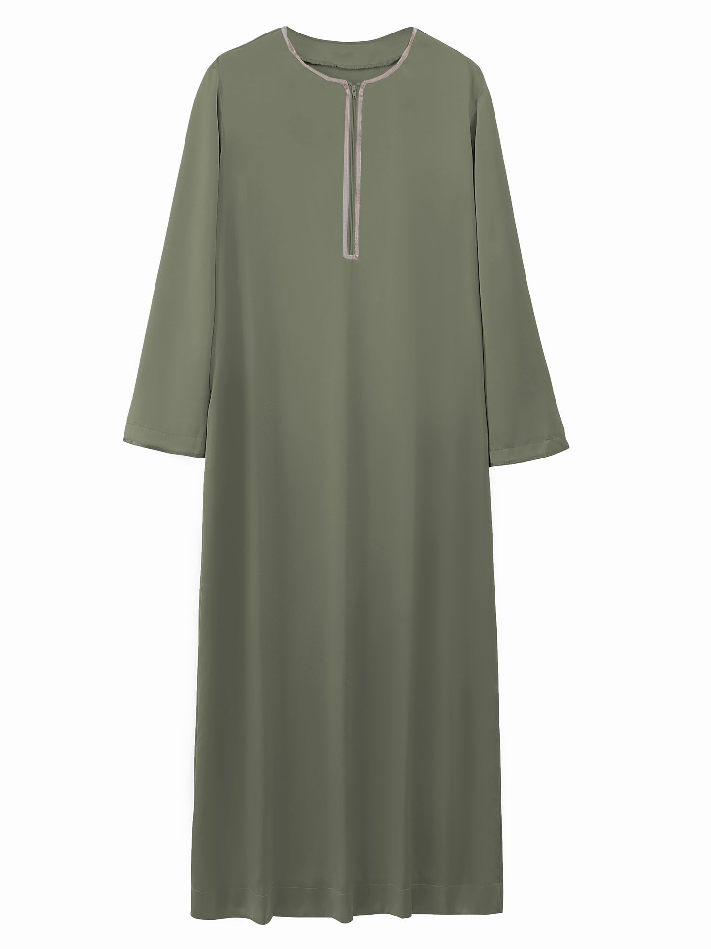 Eid Al-Adha Men's Ethnic Long Sleeve kandura, Arabic Long Gown Thobe For Men