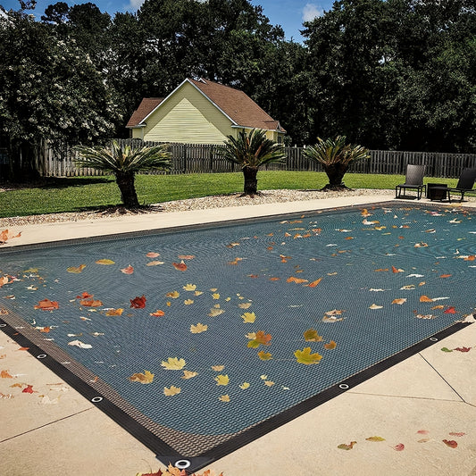 1pc Leaf Net Pool Cover, Protective Net Cover, Used For All-weather Outdoor Cover Of Underground And Above Ground Swimming Pools, With A Shading Rate Of Over 70