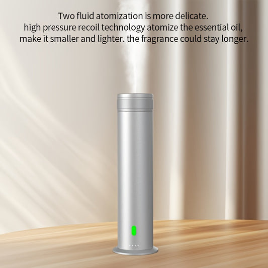 Cylindrical commercial aroma diffuser, pillar aroma diffuser, waterless diffuser, cold air hotel aroma diffuser, automatic fragrance sprayer, Home Scenting, Hotel Scenting, Sleek Design, Minimalist Decor, Efficient Sprayer, Durable Construction, Fragranc
