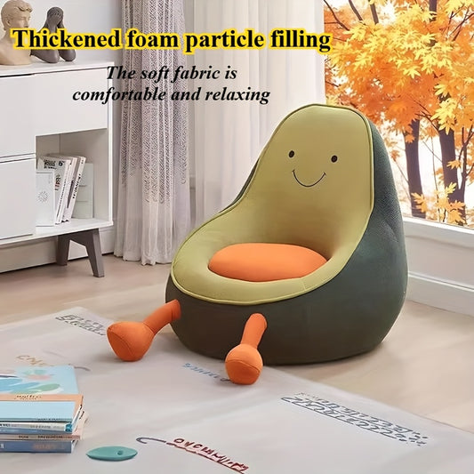 1pc Small Lazy Penguin Avocado Sofa - Creative Single Chair with Cute Penguin Design, Soft Cushioned Seat & Backrest, Durable Fabric, Manual Recliner Mechanism, Ideal For Living Room, Bedroom, Penguin Decor, Bedroom Furniture, Playful Design