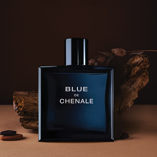 Men'S Long-Lasting Fresh Scent Cologne - Woody Fragrance, Elegant Dark Blue Bottle with Metallic Cap, Everyday & Special Occasion Perfume for Men, Sophisticated Masculine Scent, Modern Masculine Aesthetic, Highquality Scent, Stylish Men, Sleek Design, Pr