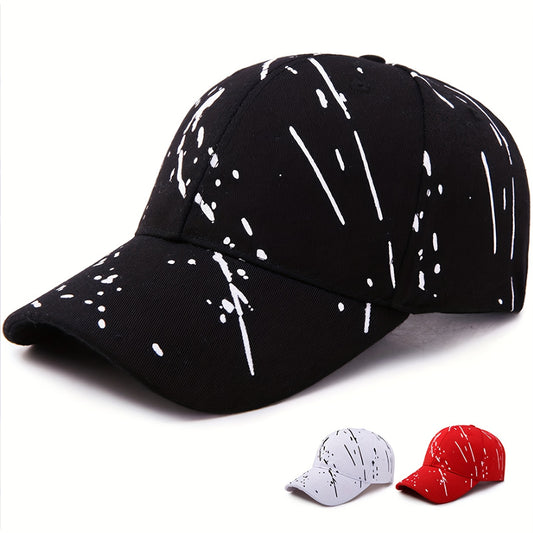 Graffiti Chic Baseball Cap - Trendy Solid Color Hip Hop Style - Unisex Lightweight Couple Sun Hats for Fashion-Forward Men & Women
