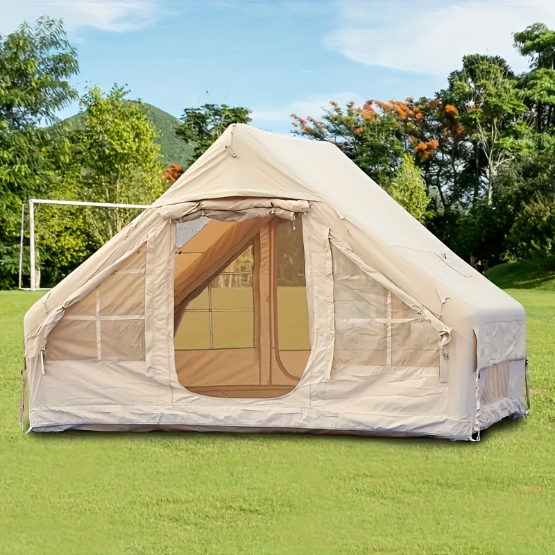 Anbelstyle Inflatable Luxury Tent 6.3 sqm - Double U-Door, Portable Design for 6-8 People, Durable 420D Oxford Cloth, Ideal for Camping & Outdoor Adventures, All-Season Use, Hand Pump Included, Camping Accessories