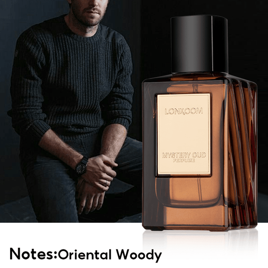 LONKOOM MYSTERY OUD - 100ml/3.4fl.oz Long-Lasting Oriental Woody Eau de Parfum for Women & Men, Brazilian Rosewood, Sandalwood, Cardamom, Vanilla, Sichuan Pepper, Vetiver, Tonka Bean, Amber - Perfect Gift for Her, Dating & Daily Use, Men'S Fragrance, Ele