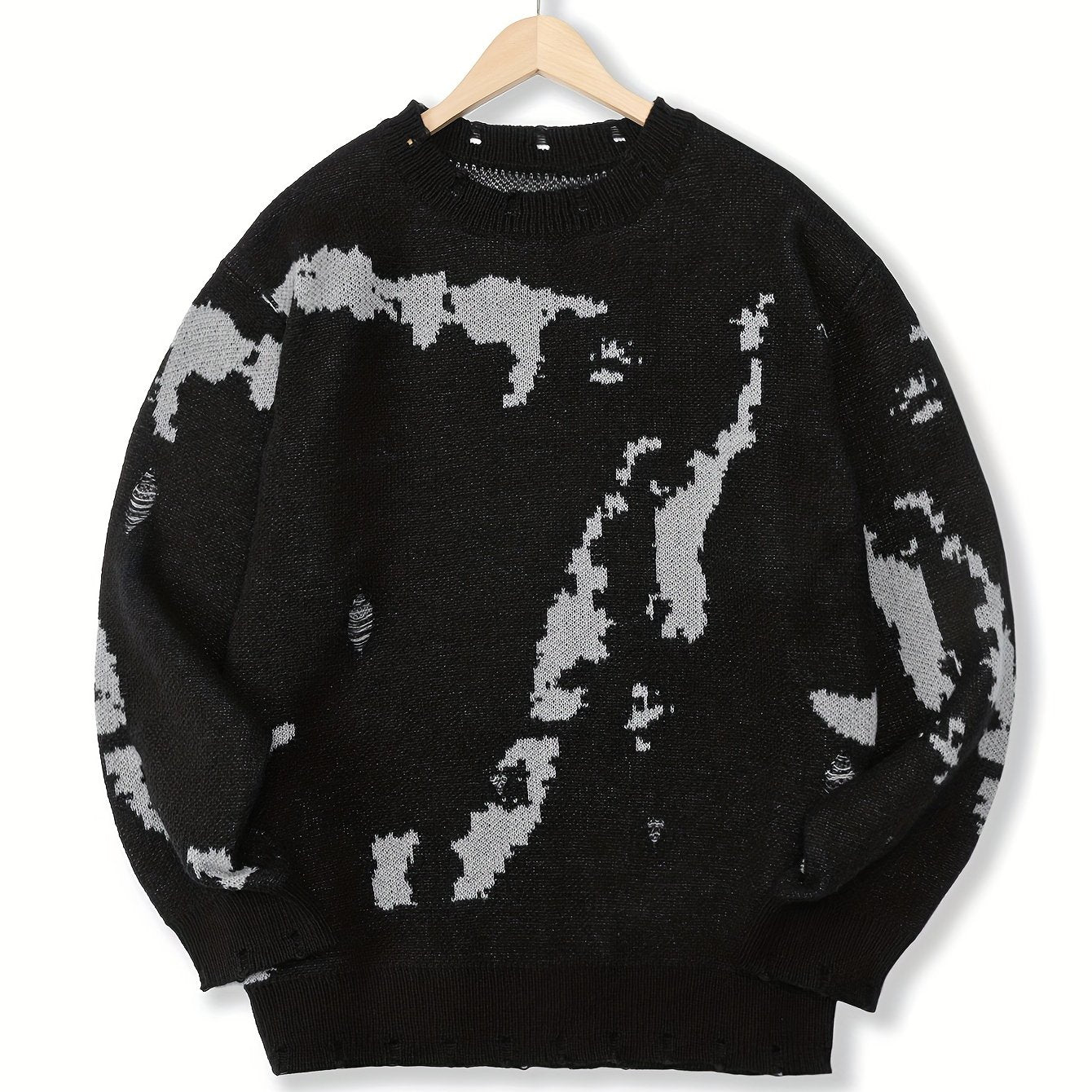All Match Knitted Sweater, Men's Casual Warm Slightly Stretch Crew Neck Pullover Sweater For Men Fall Winter