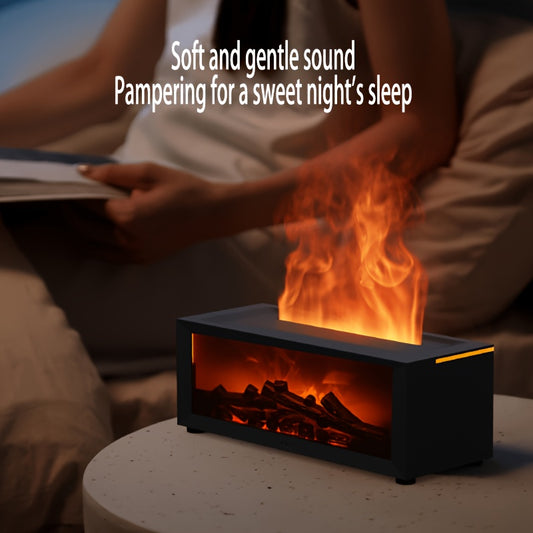 1pc Flame Fireplace Diffuser, Simulated Flame Aromatherapy Dispenser with Long-Lasting Fragrance, Home Heater with Colorful Lights and Timer Function, USB-Powered, Ideal For Indoor Use In Bedrooms, Bathrooms, Office Decor - Perfect Christmas