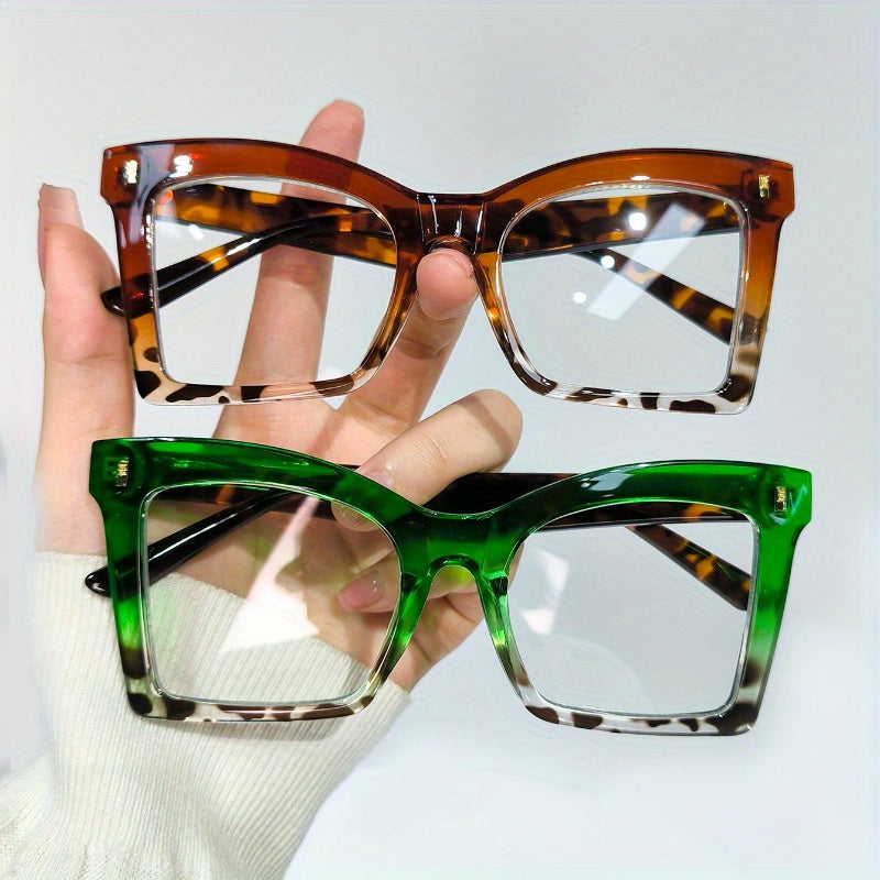 2pcs CABECADE Retro Cat-Eye Women & Men - +1.00 to +4.00 Magnification, Full-Rim Frame with Tortoiseshell & Solid Color Options, Lightweight Durable Design for Reading, Computer, TV, Phone Use, Computer Eyewear, Stylish Eyewear, Highquality Lenses, Visio