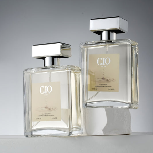 3.4fl.oz Aquatic Aromatic Eau de Parfum Spray for Men - Long-Lasting Sea Water, Lemon, Cedar & Musk Fragrance, Modern Transparent Bottle Design, Formaldehyde-Free, Ideal Gift for Christmas, Halloween, Valentine's Day, Occasion Perfume | Sophisticated Pac