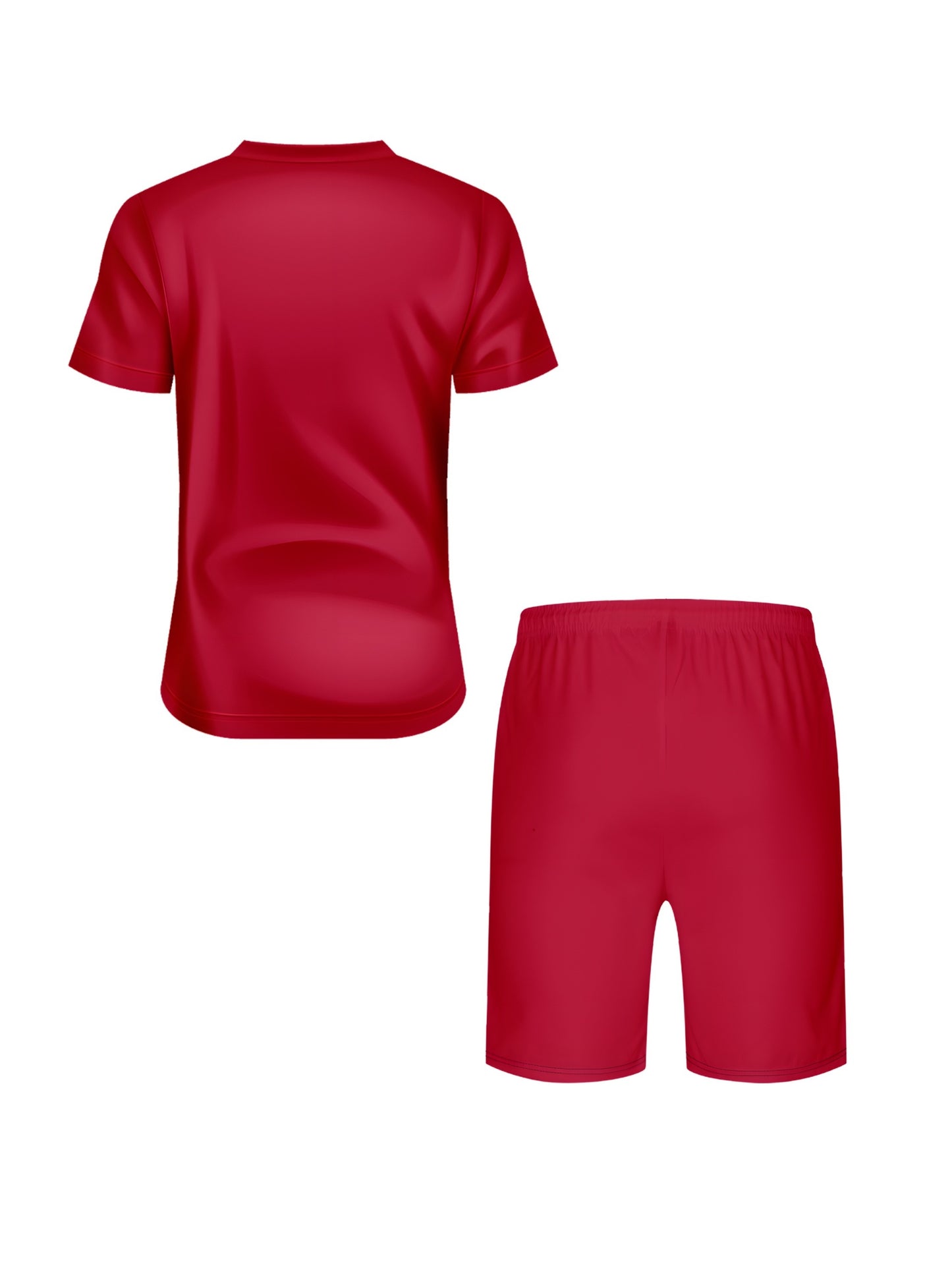 King Of Spades Pattern Print, 2Pcs Outfits For Men, Casual Crew Neck Short Sleeve T-shirt And Drawstring Shorts Set For Summer, Men's Clothing Loungewear Vacation Workout