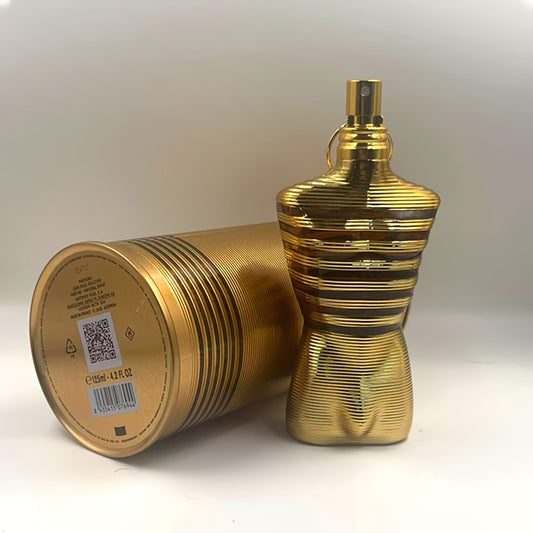 Gaultier Le Male Le Parfum 125ml/4.2oz Luxury Golden Bottle Men's Cologne - Vanilla Iris Spicy Scent Eau de Parfum, Nightclub & Date Fragrance, Gift for Him, Boyfriend, Husband (Iconic Golden & Label), Fathers Day Gift, Things For Your Bf, Perfumes For W