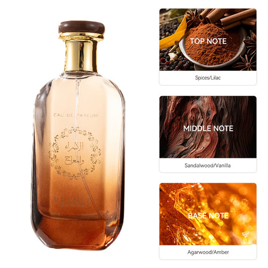 100ml Arabic Middle Eastern Perfume, Floral Fruity Scent, Long-Lasting Fragrance, Mystical Exotic Aroma, Premium Sandalwood Notes Men's perfume