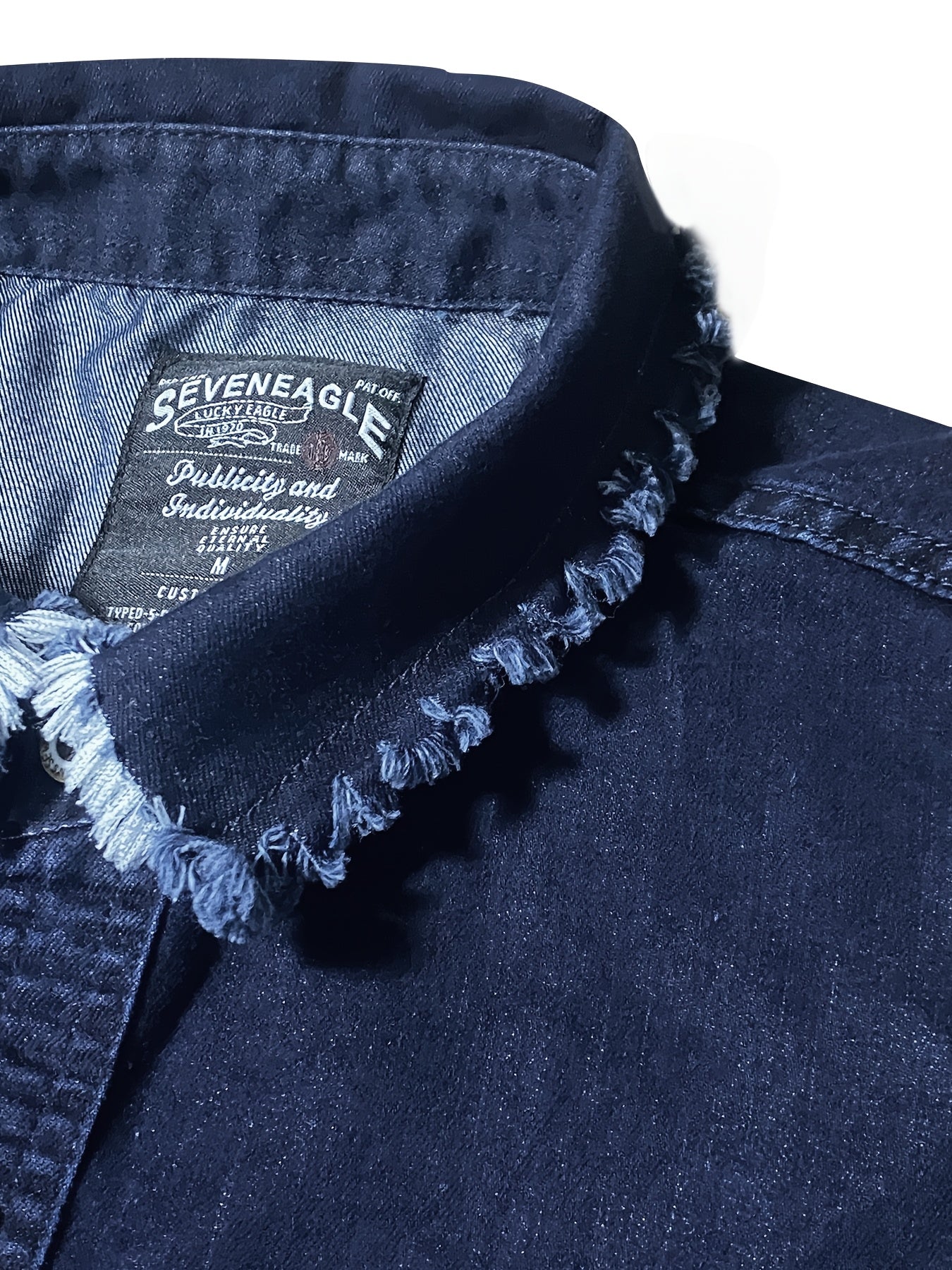 Men's Slim Fit Non-Stretch Jeans Shirt - Button-Up Blouse with Button-Accented Pockets, Navy/Blue/Gray Tie-Dye Pattern for Casual & Formal Outfits - Machine Washable Spring/Fall Everyday & Special Occasion Shirt, Spring Fashion, Trendy Design, Structured