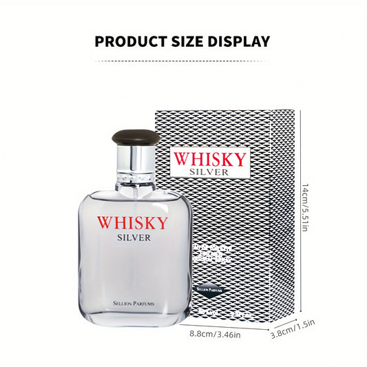 WHISKY Men'S Perfume, Woody Aromatic Fragrance, Long-Lasting Scent, Rich Layers, Suitable for Daily Use, Traveling and Gift Giving, 100ML, Liquid Form, Alcohol Content, Fragrance Source:Perfume, Formulation Free, Volume: Fluid Ounces, Brand Name:CELIN LA