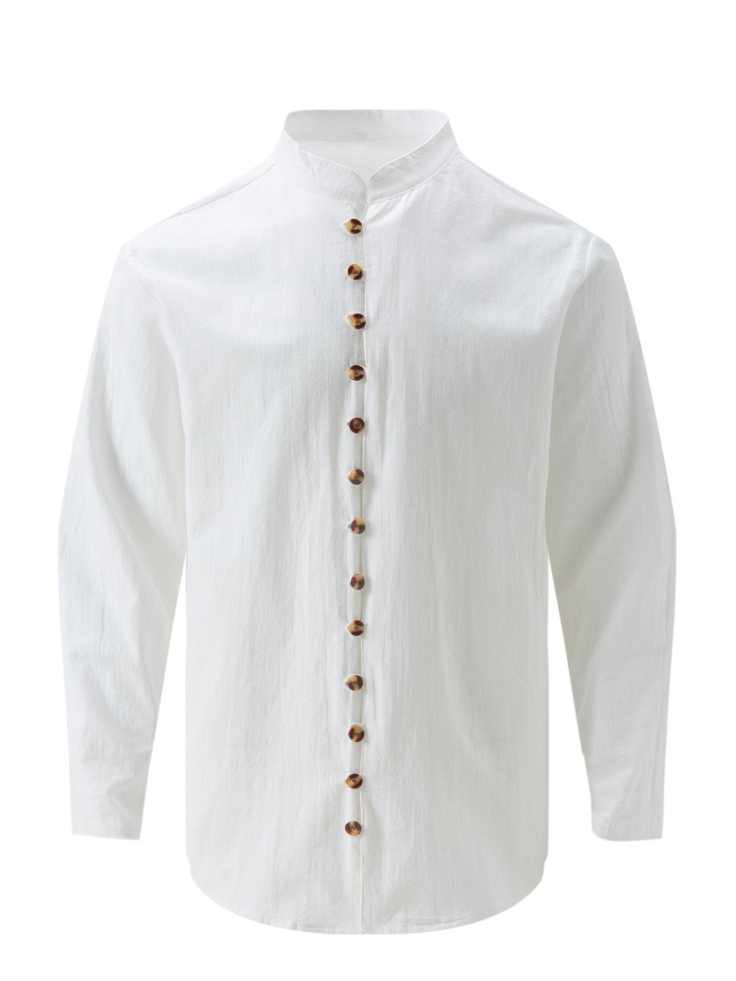 Retro Style Men's Casual Solid Long Sleeve Shirt, Men's Clothes For Spring Summer Autumn, Tops For Men