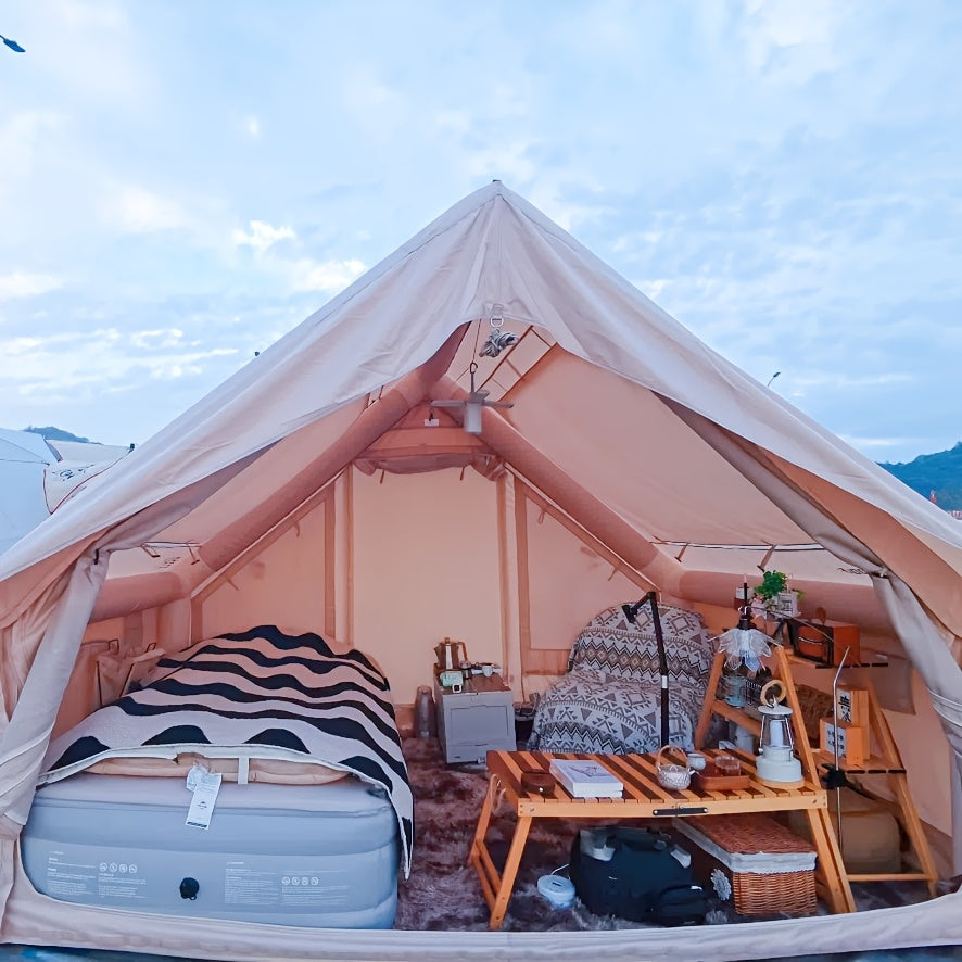 Camping inflatable tent outdoor cabin with skylight