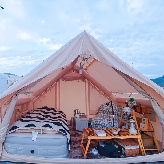 Camping inflatable tent outdoor cabin with skylight