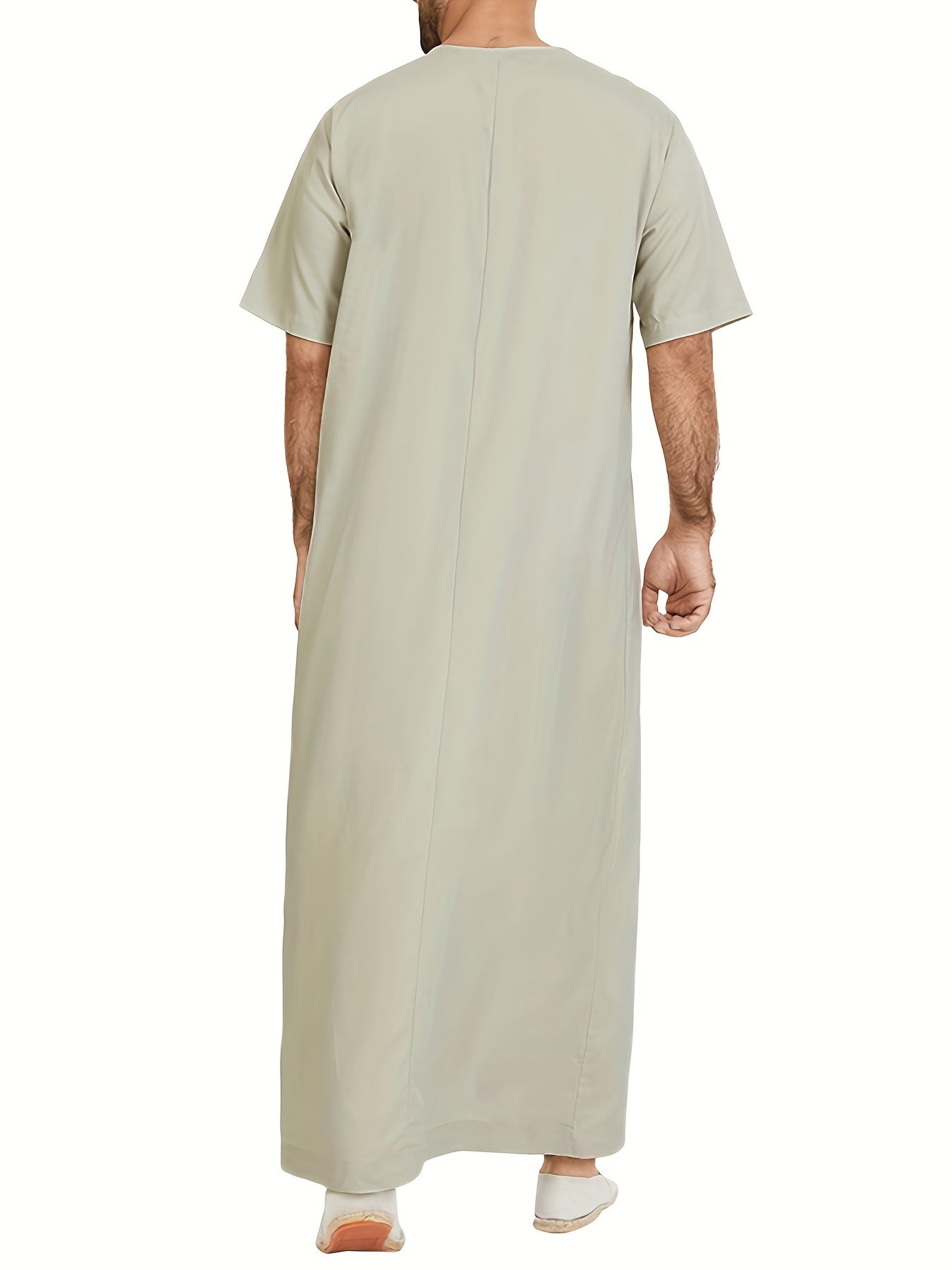 Ramadan Thobe - Exclusively Designed for Men, Long Sleeve Elegant Robe, Traditional Abaya Dress, Comfortable Clothing, Inspired by Saudi Arabic Culture, Jubba and Dishdasha Style, Perfect for Ramadan Celebrations