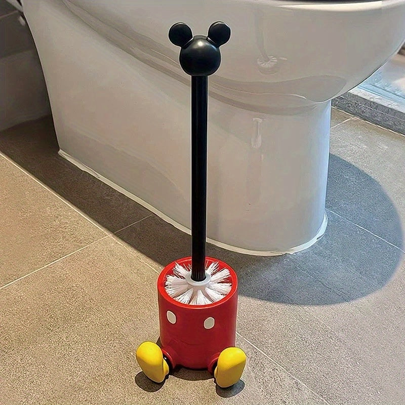 New Creative Mickey Toilet Brush Home Bathroom Cleaning Brush Decorative Ornament Household Cleaning Brush Set Modern Fashion Gift
