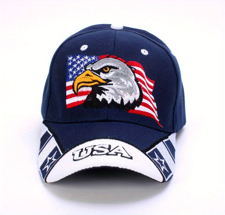 Flag USA Eagle Baseball Cap Embroidery Casual Breathable Sports Hat Outdoor Sunscreen Dad Hats For Women Men