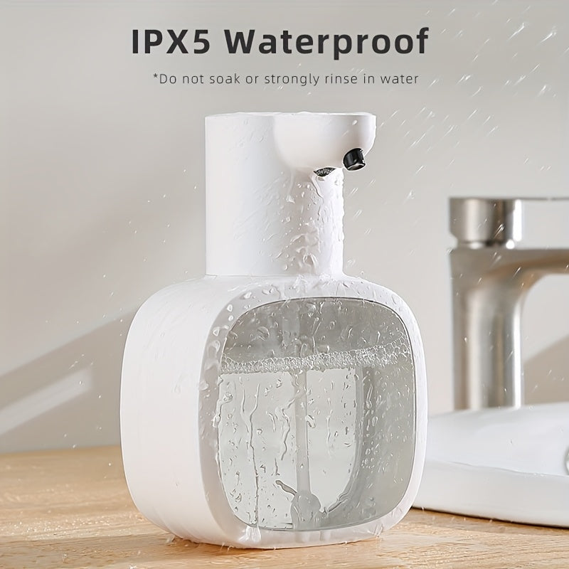 Automatic Soap Dispenser, Wall-Mounted Electric Soap Dispenser with Real-Time Foam Monitoring, Intelligent Induction, USB Charging, Lithium Battery, Plastic Material, for Bathroom, Kitchen, Hotel, Restaurant, Barber Sho