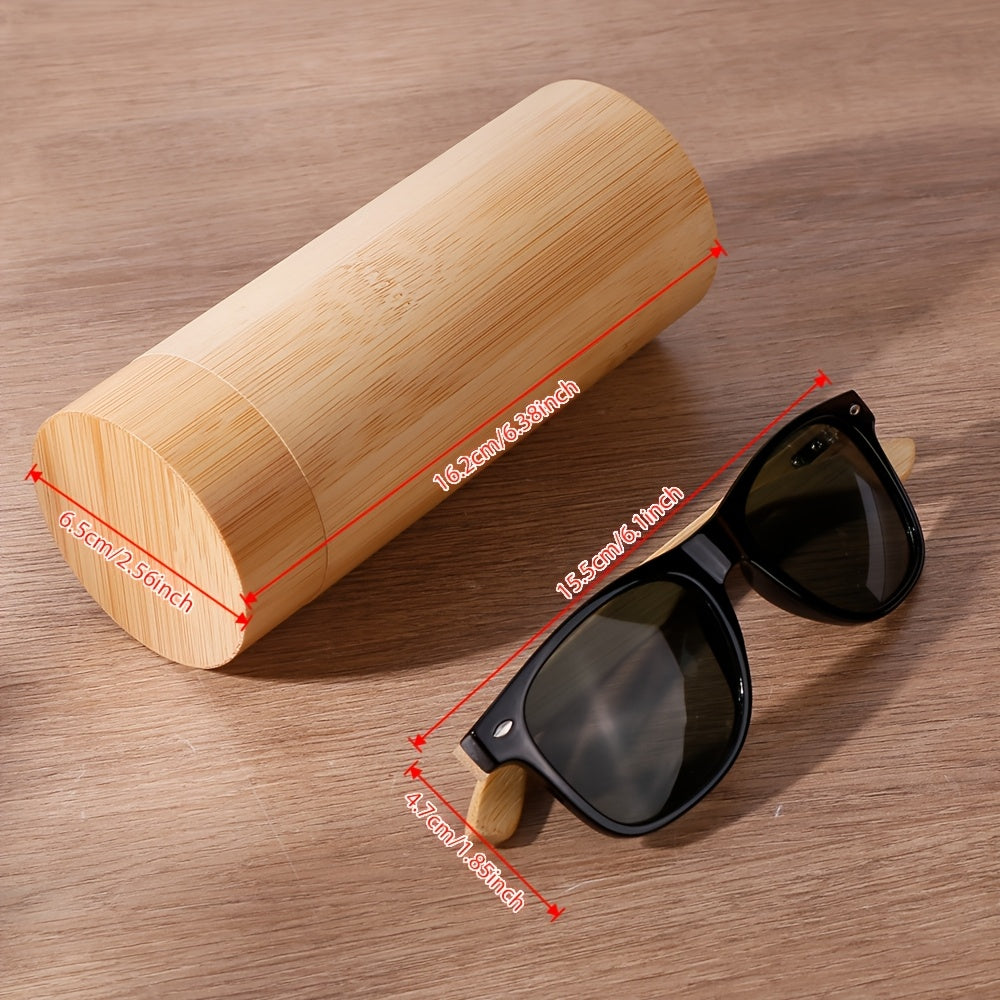 Personalized Engraved Fashion Glasses with Bamboo Wooden Case - Ideal for Weddings, Singles Parties, Birthday Gifts & Father'S Day - Stylish Full Rim Frame, Decorative PC Lenses, Customizable Keepsake, Wedding Gifts, Wedding Accessories, Birthday Gifts,