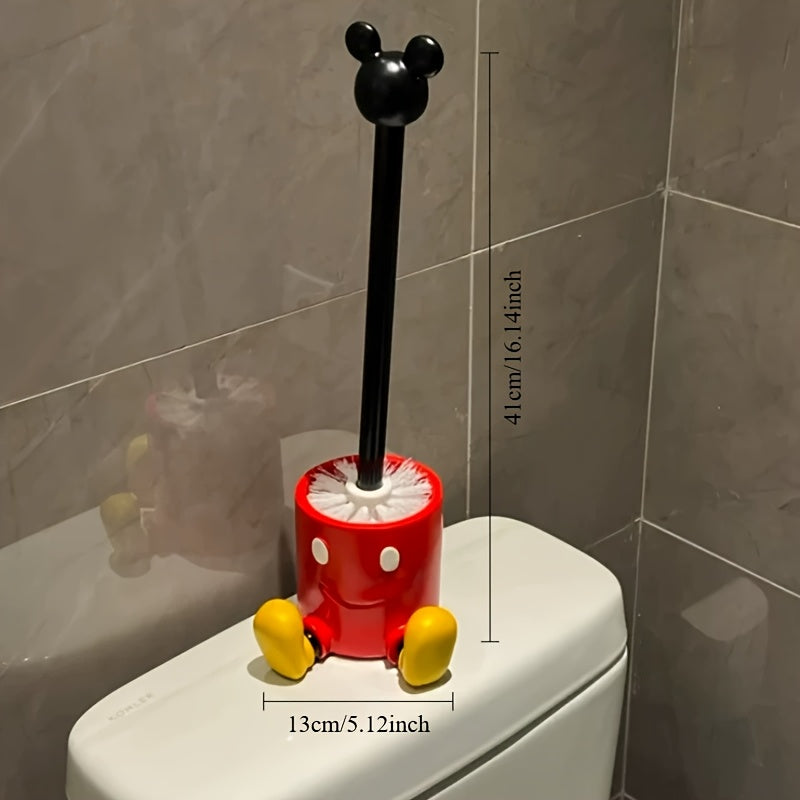 New Creative Mickey Toilet Brush Home Bathroom Cleaning Brush Decorative Ornament Household Cleaning Brush Set Modern Fashion Gift