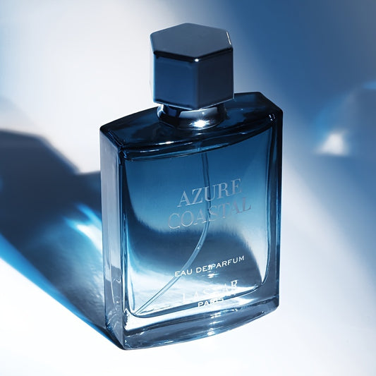 1pc Azure Coastal Cologne Perfume for Men - Long-Lasting, Durable, Gentlemanly Romance Scent with Fresh Aquatic Notes - 50ml/1.7fl.oz