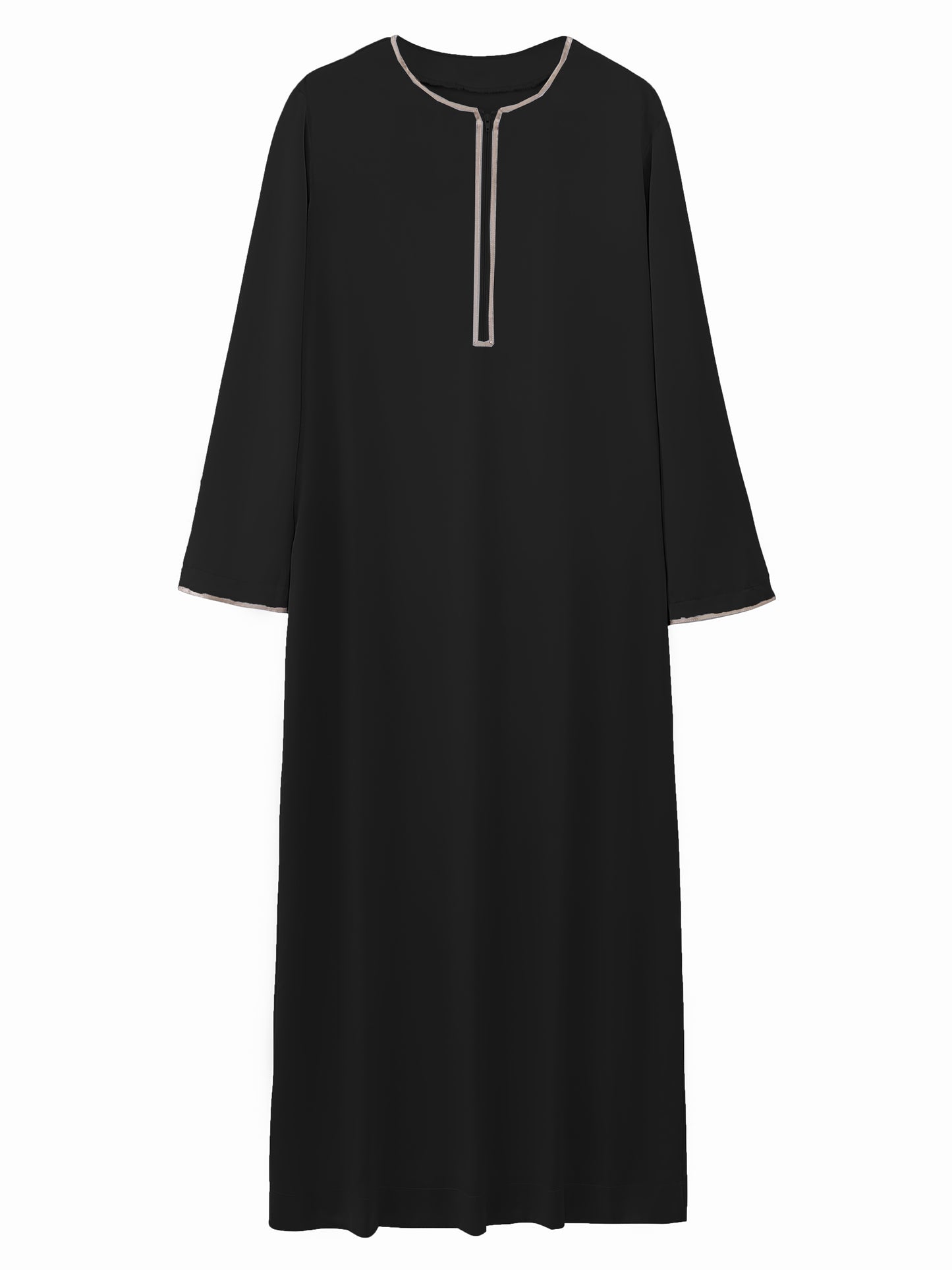 Eid Al-Adha Men's Ethnic Long Sleeve kandura, Arabic Long Gown Thobe For Men