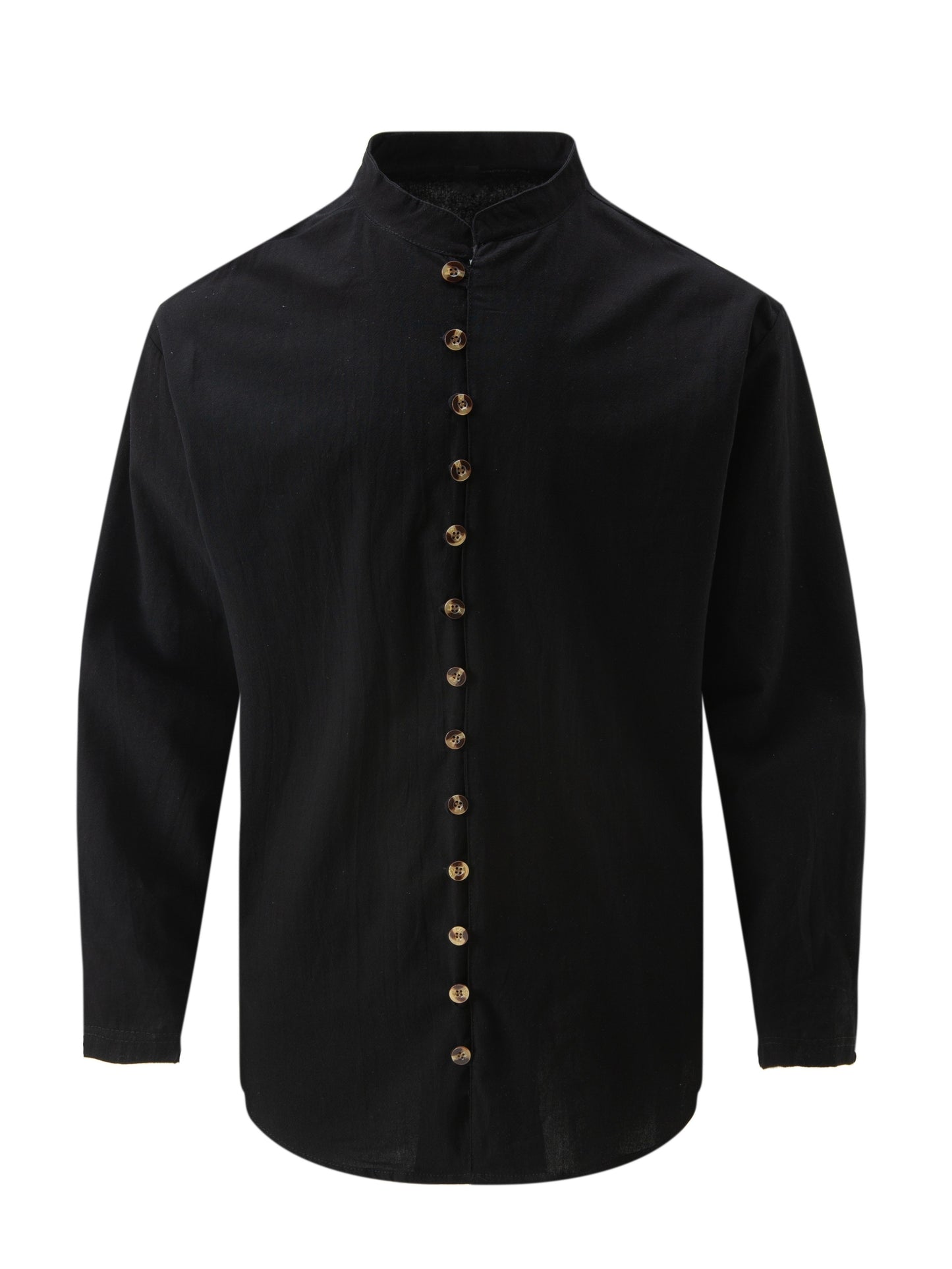 Retro Style Men's Casual Solid Long Sleeve Shirt, Men's Clothes For Spring Summer Autumn, Tops For Men